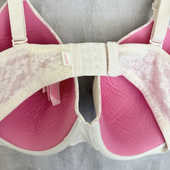 Victoria's Secret PINK Underwire Bra 38DDD Color Ivory Eyelet Lace NWOT - Picture 12 of 14